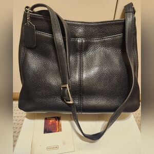 Coach "Sonoma" Collection 1998 Black Pebbled Leather Shoulder Bag No K8P 6802